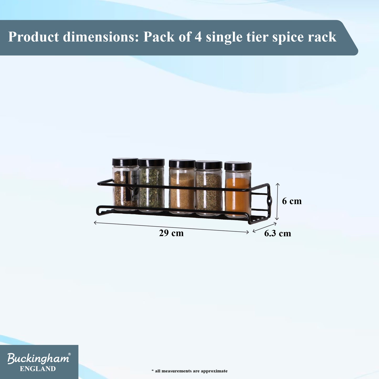 Buckingham Cupboard Wall Mounted Spice Racks Organiser