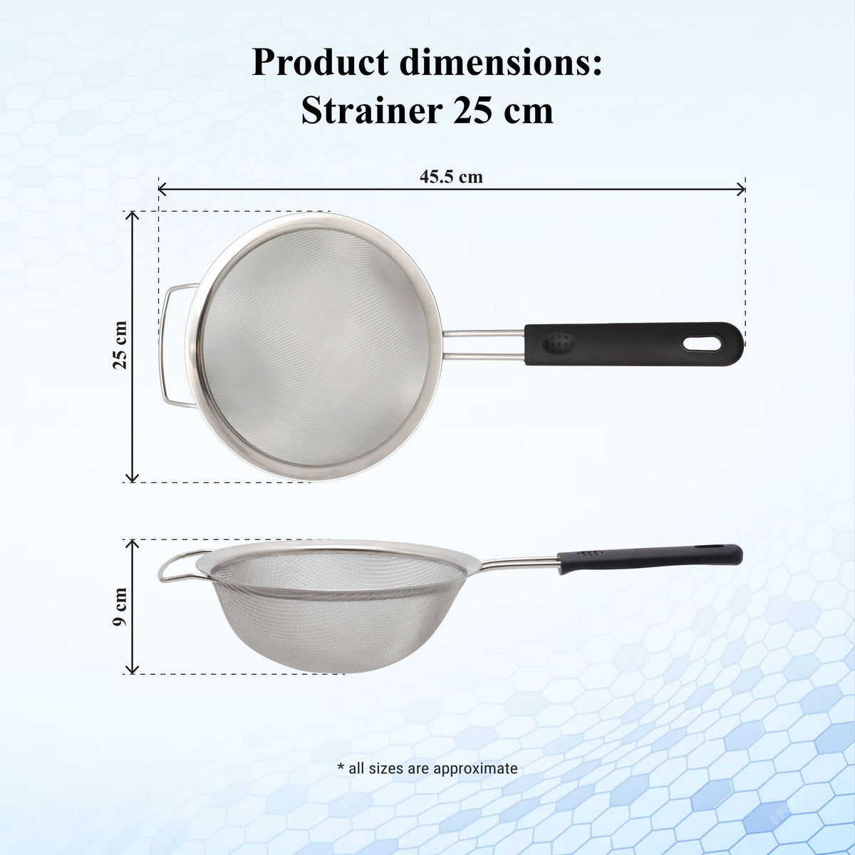 Buckingham Stainless Steel 30 Extra Fine Mesh Sieve with Sturdy Handle