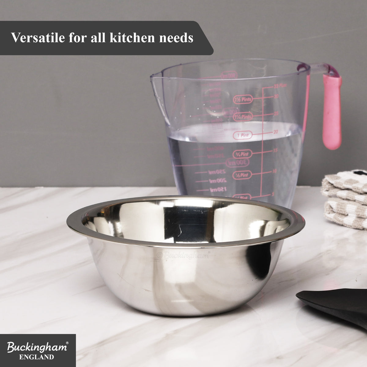 Buckingham Stainless Steel Deep Mixing Bowls for Kitchen