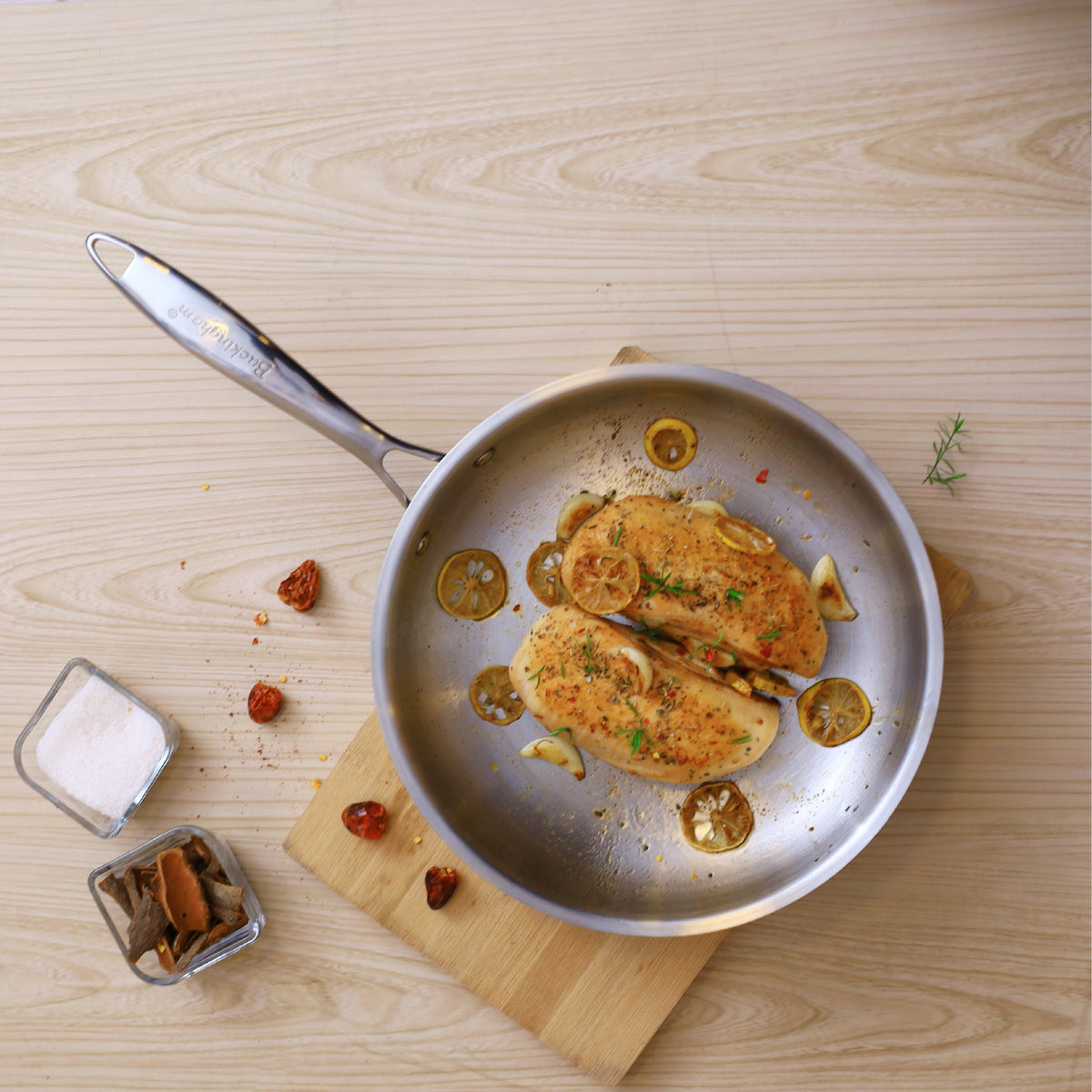 Buckingham Stainless Steel 18/8 Elite Triply set of 4 cookware