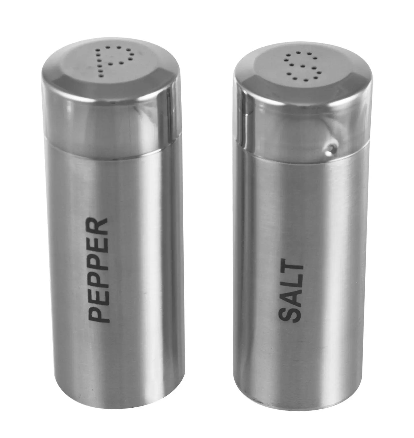 Buckingham Stainless Steel Salt and Pepper Set, Tall, Heavy Gauge Buckingham