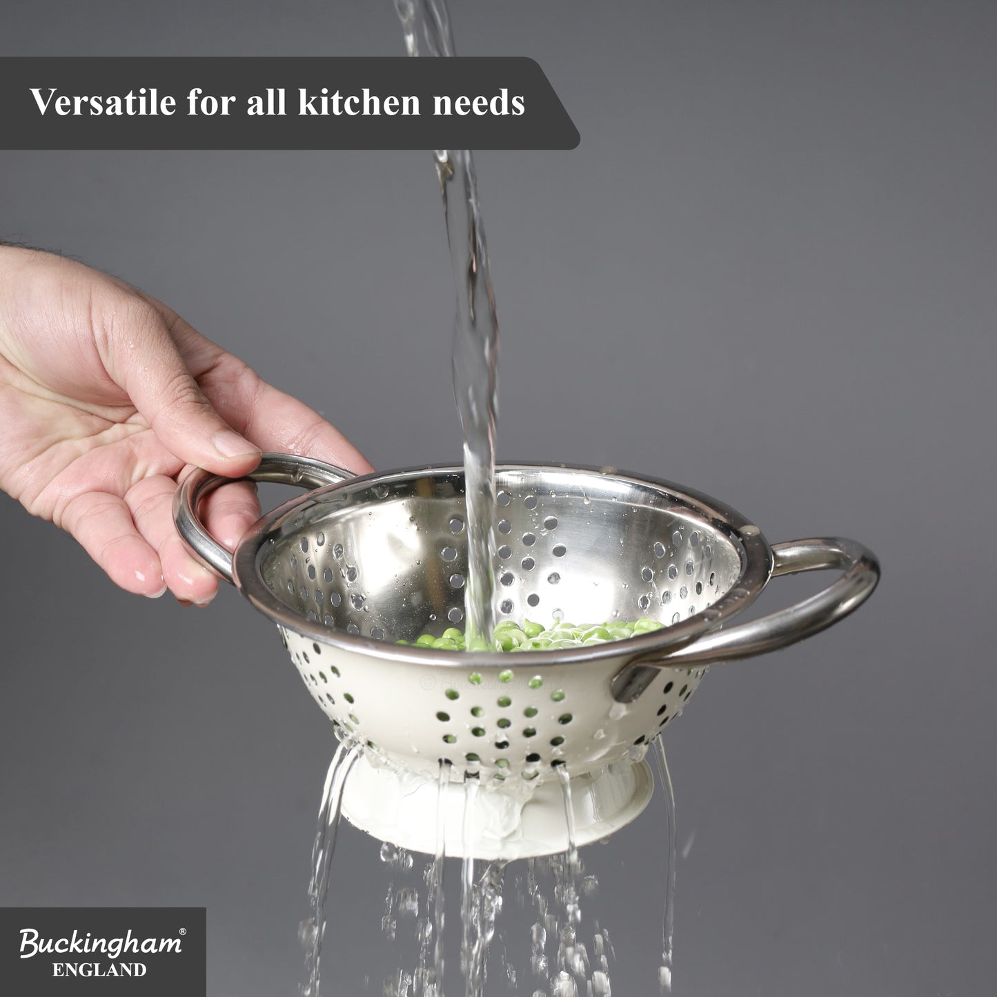 Buckingham Stainless steep Deep colander Cream