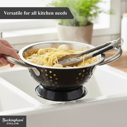 Buckingham Stainless Steel Deep Colander Black