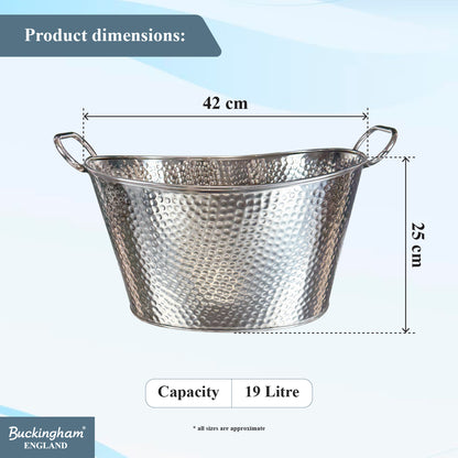 Buckingham Stainless Steel Multi-Purpose / Beverage Tub Hammered