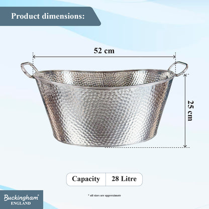 Buckingham Stainless Steel Multi-Purpose / Beverage Tub Hammered