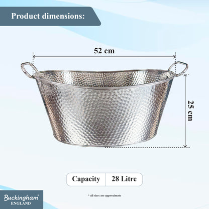 Buckingham Stainless Steel Multi-Purpose / Beverage Tub Hammered