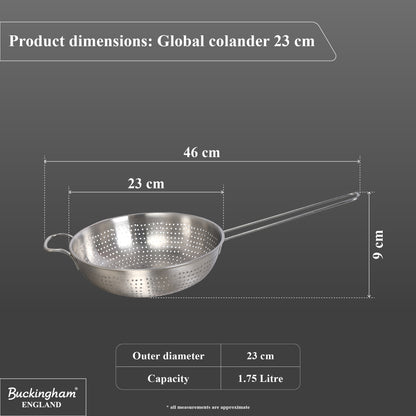 Buckingham Global Colander 22 cm , Long Handle
