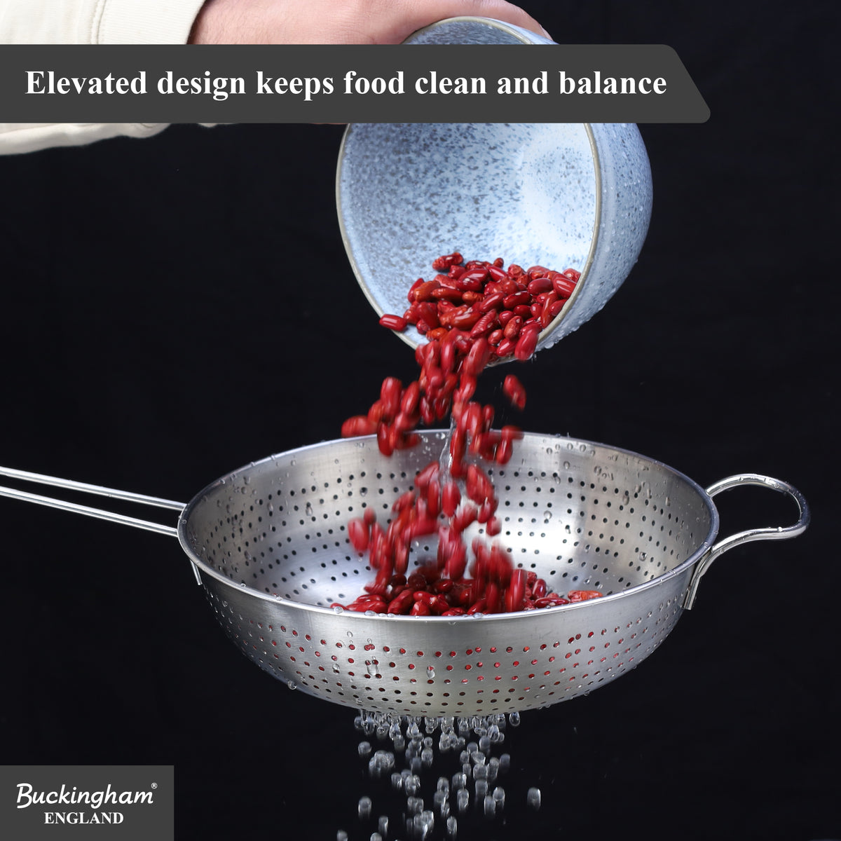 Buckingham Global Colander 22 cm , Long Handle