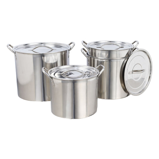 Buckingham Stainless Steel Stock Pot Set of 4 Piece with Lids