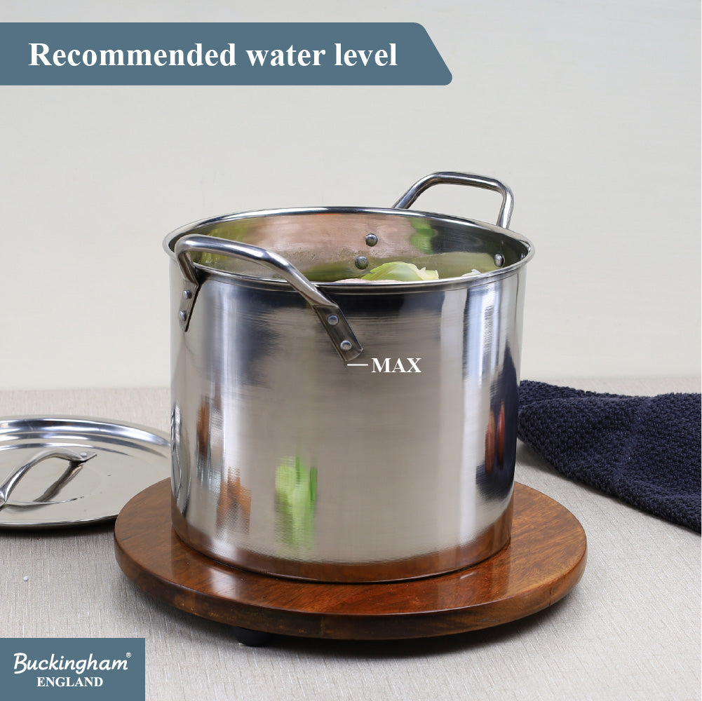 Buckingham Stainless Steel Stock Pot Set of 4 Piece with Lids