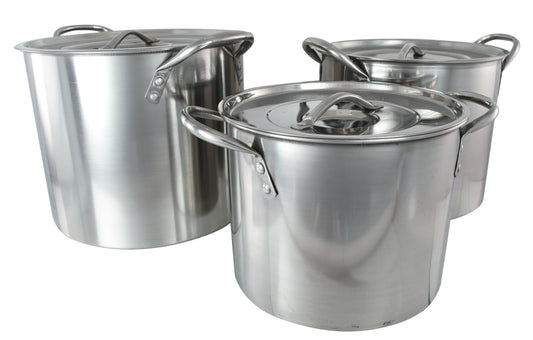 Buckingham Stock Pot Cooking Boiling Stew Soup Pot Brewing Stainless Steel 20,23 and 26 cm.