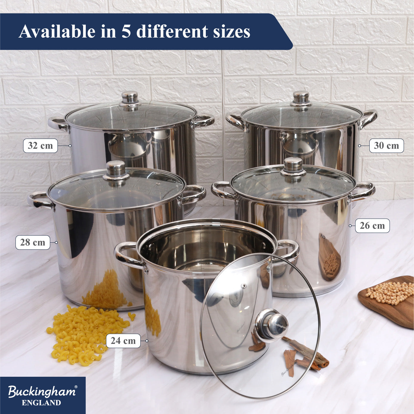Stainless Steel Stock Pot with Glass Lid