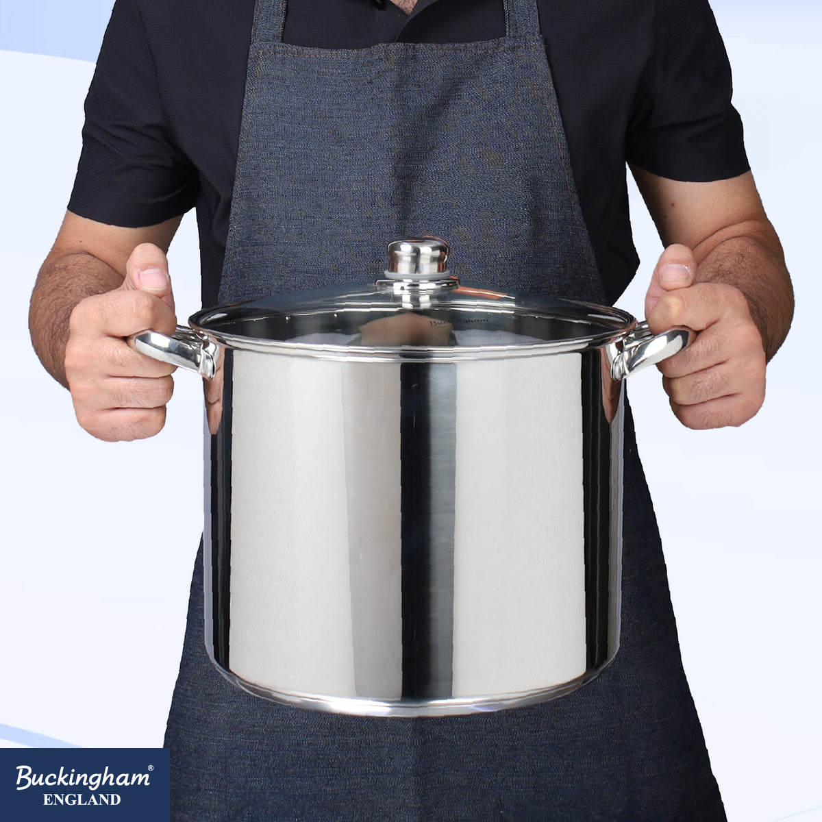 Buckingham Premium Stainless Steel Stock Pot with Glass Lid