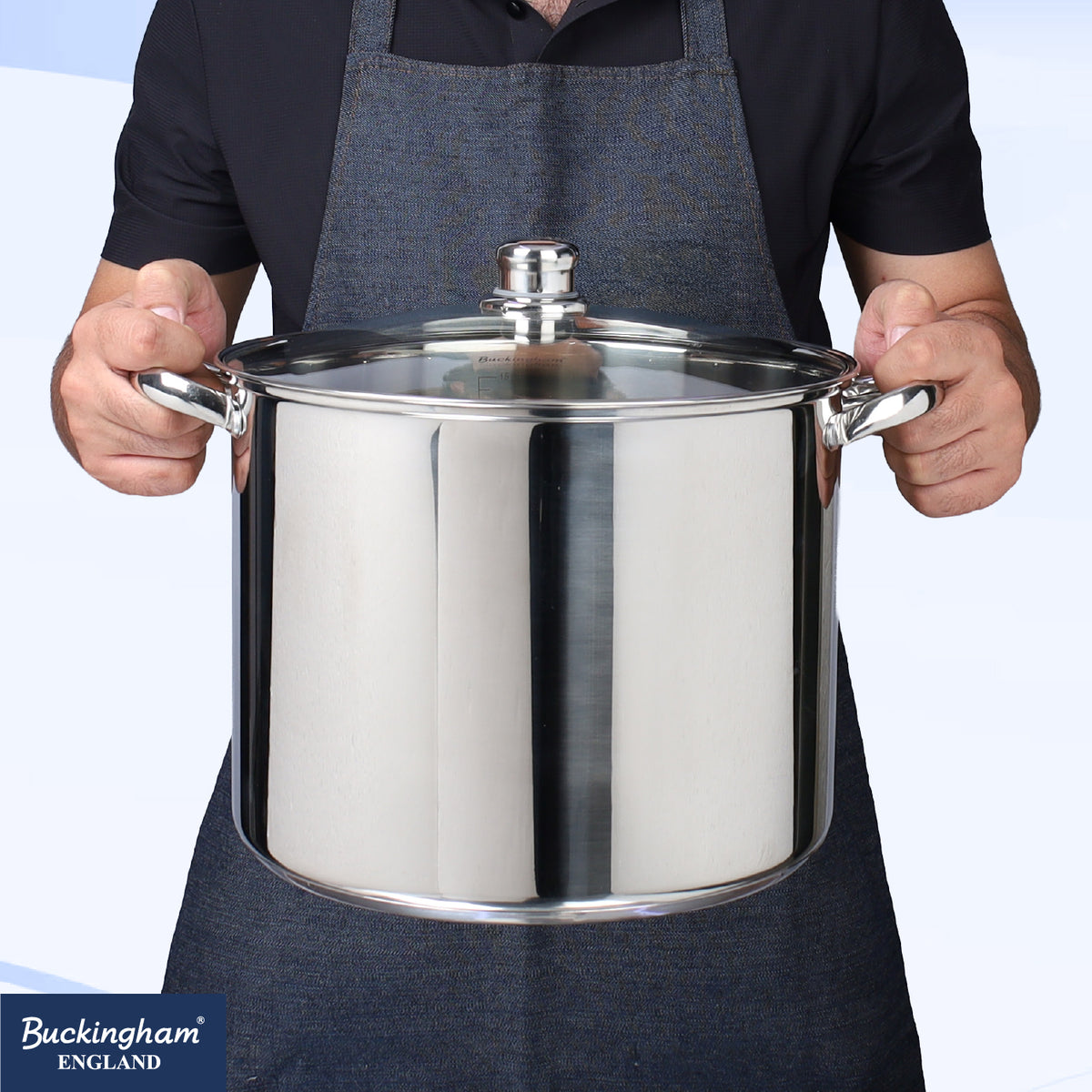 Buckingham Premium Stainless Steel Stock Pot with Glass Lid