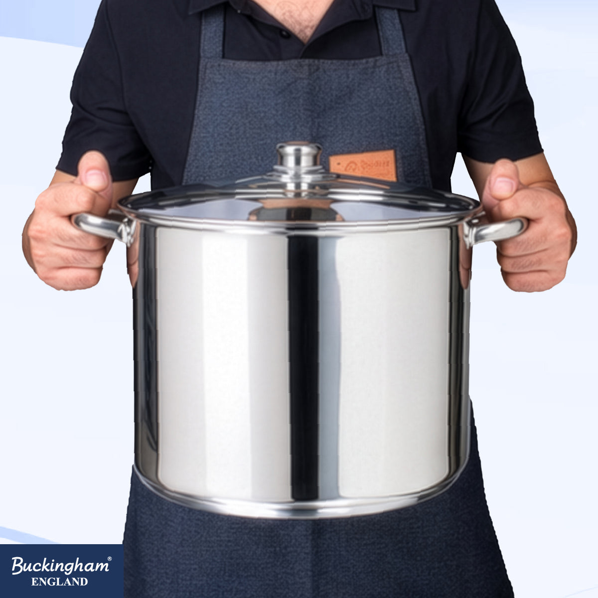 Buckingham Premium Stainless Steel Stock Pot with Glass Lid