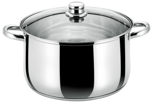 Buckingham 15148 Deep Induction Casserole with Glass Lid 24 cm, 6 L