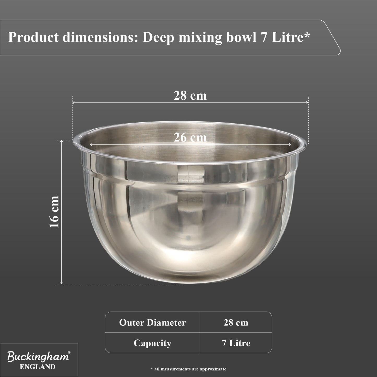 Buckingham Stainless Steel Salad Mixing Bowl