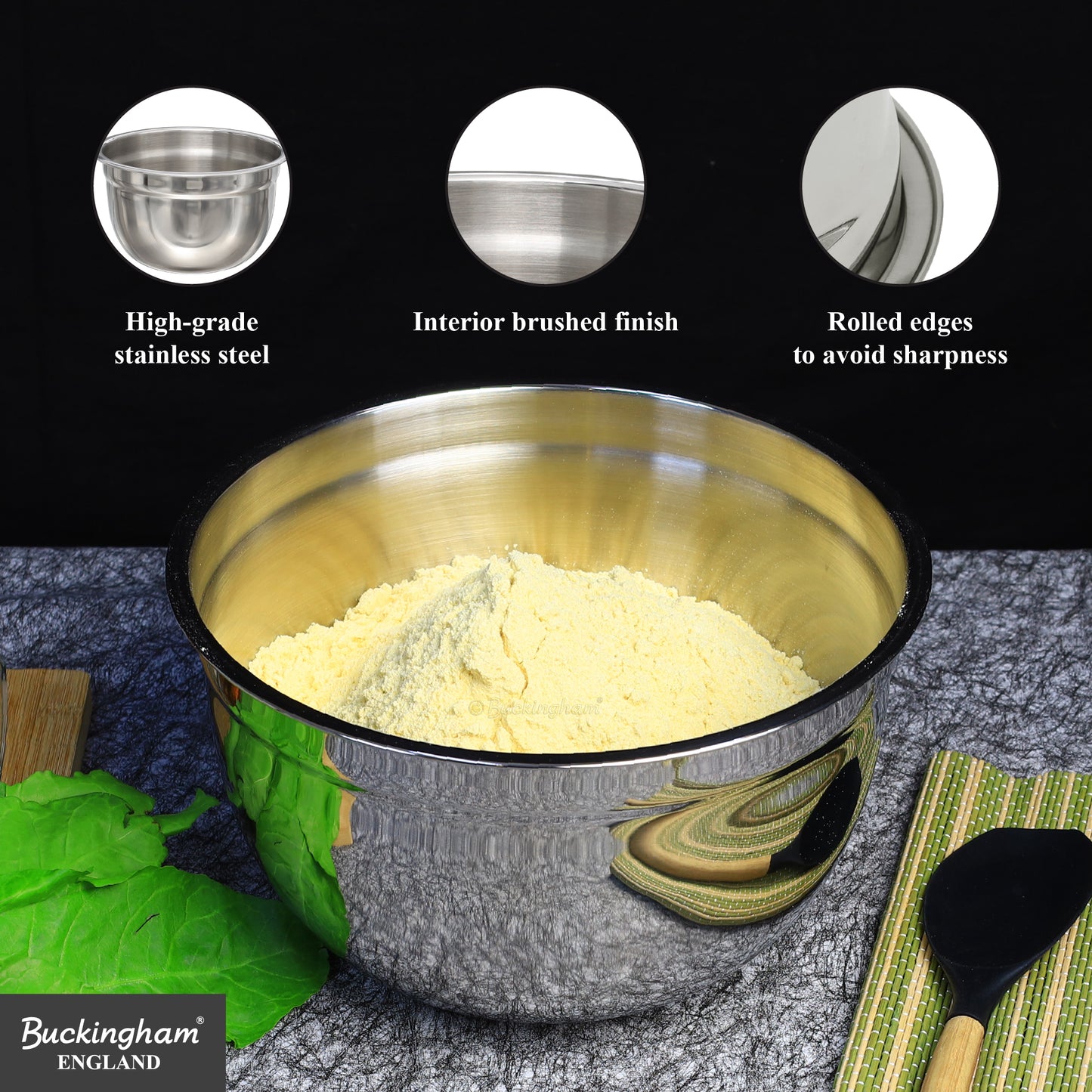 Buckingham Stainless Steel Salad Mixing Bowl