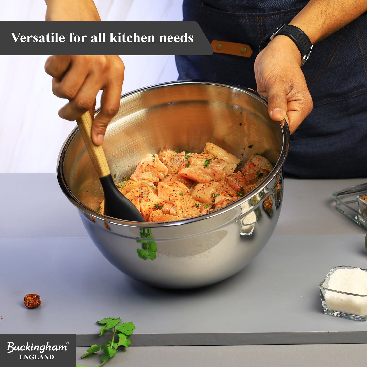 Buckingham Stainless Steel Salad Mixing Bowl