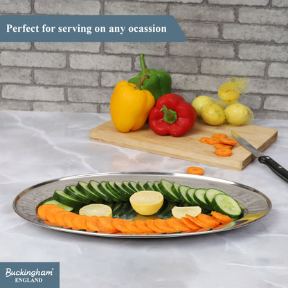 Buckingham Stainless Steel Oval Tray
