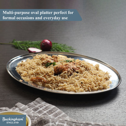 Buckingham Stainless Steel Oval Tray