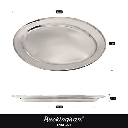 Buckingham Stainless Steel Oval Tray