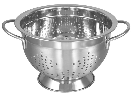 Buckingham Deep Colander Stainless Steel Premium Kitchen Strainer for Efficient Draining and Washing.