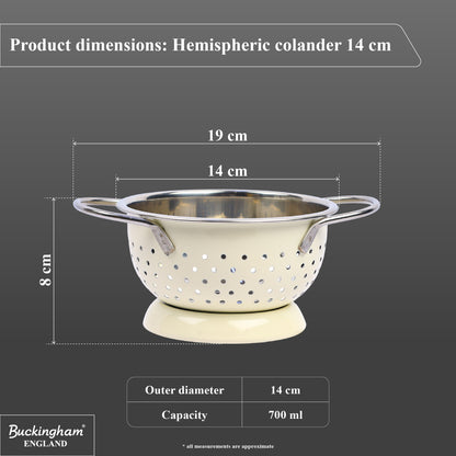Buckingham Hemisphere colander / strainer , Cream