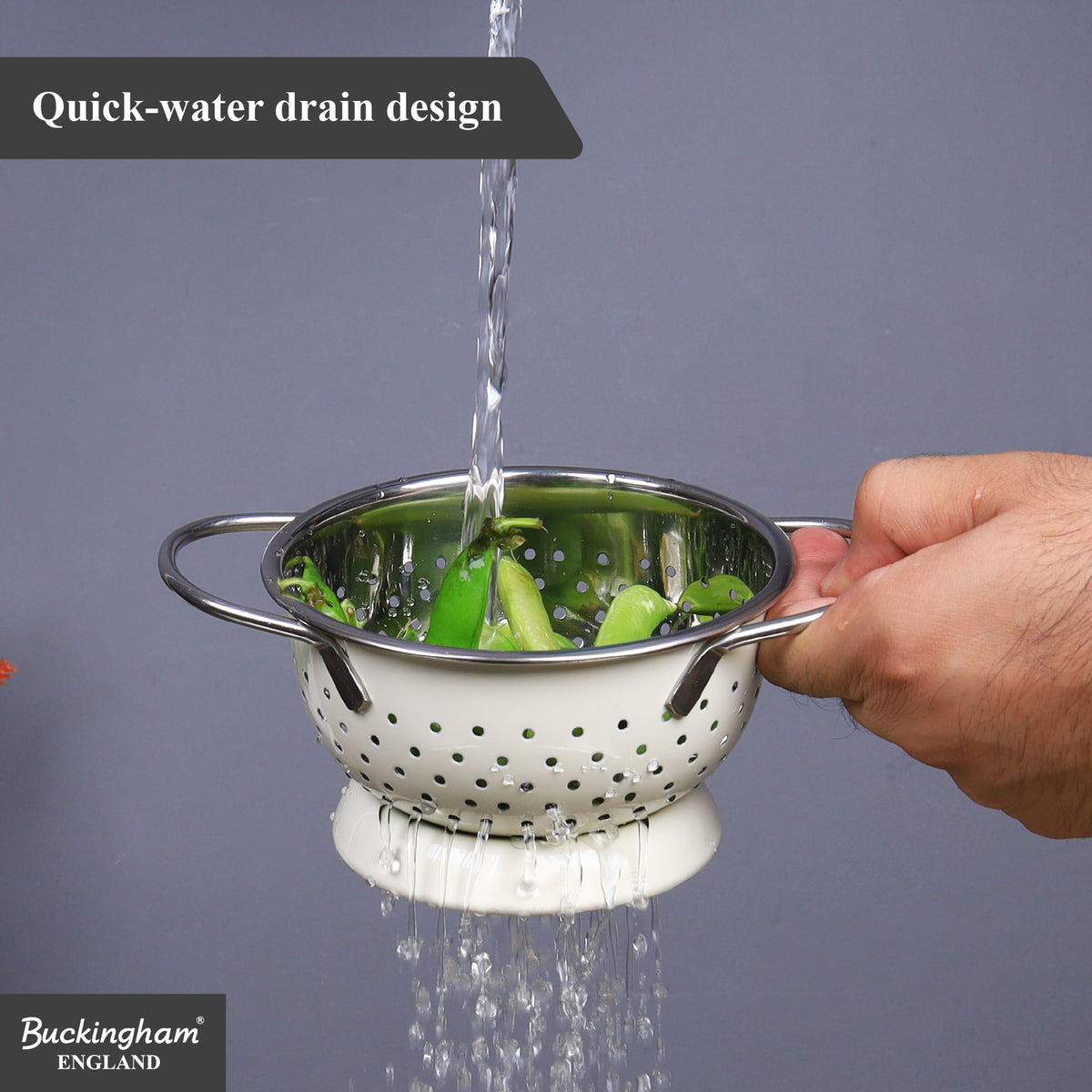 Buckingham Hemisphere colander / strainer , Cream