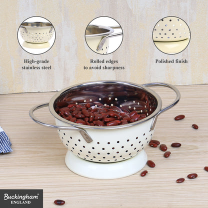 Buckingham Hemisphere colander / strainer , Cream