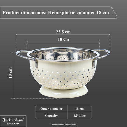 Buckingham Hemisphere colander / strainer , Cream