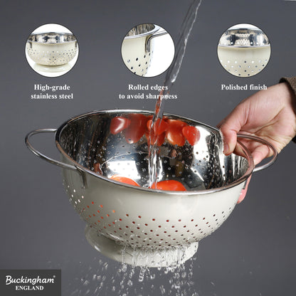 Buckingham Hemisphere colander / strainer , Cream