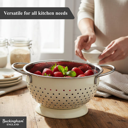 Buckingham Hemisphere colander / strainer , Cream