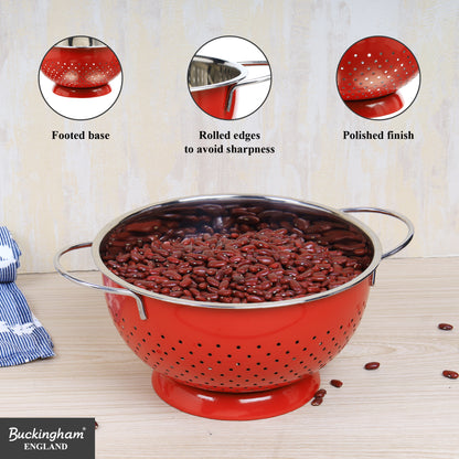 Buckingham Hemisphere colander / strainer , Red