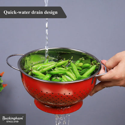 Buckingham Hemisphere colander / strainer , Red