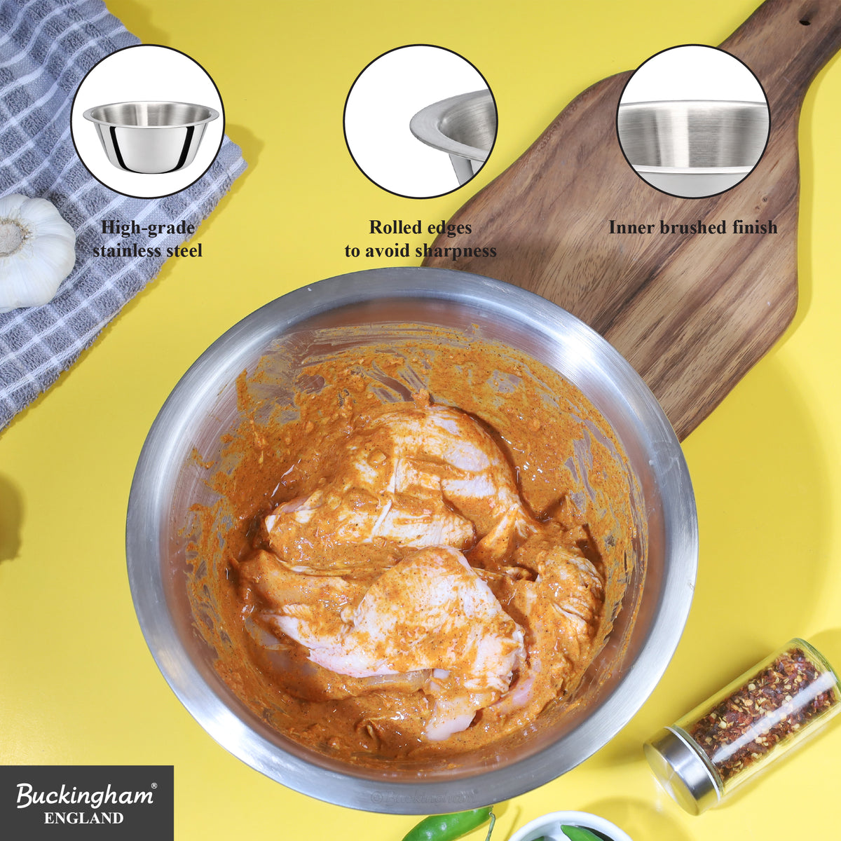 Buckingham Stainless Steel Multi Purpose Washing Up Bowl