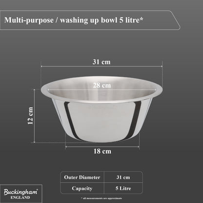 Buckingham Stainless Steel Multi Purpose Washing Up Bowl