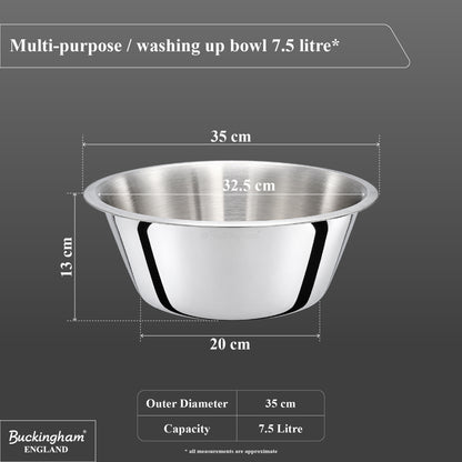 Buckingham Stainless Steel Multi Purpose Washing Up Bowl