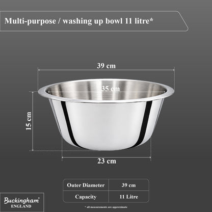 Buckingham Stainless Steel Multi Purpose Washing Up Bowl