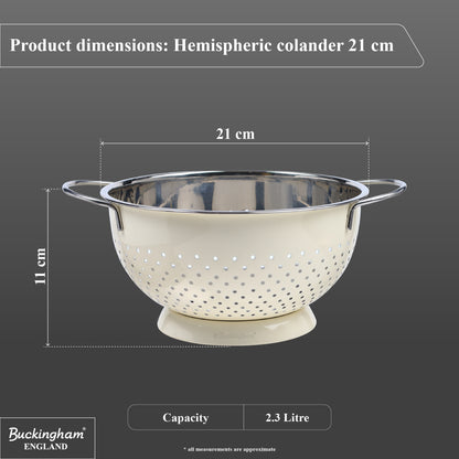 Buckingham Hemisphere colander / strainer , Cream