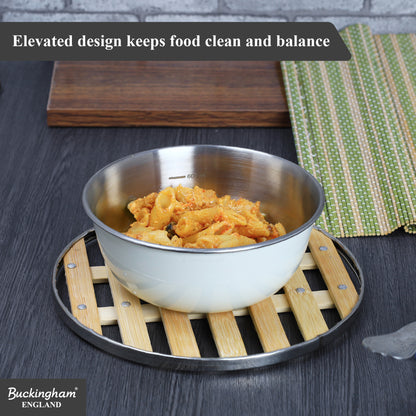 Buckingham Stainless Steel Deep Mixing Bowl Cream