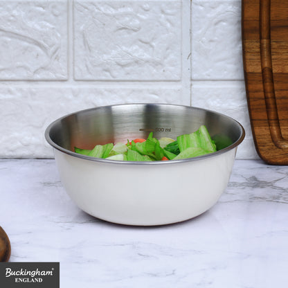 Buckingham Stainless Steel Deep Mixing Bowl Cream