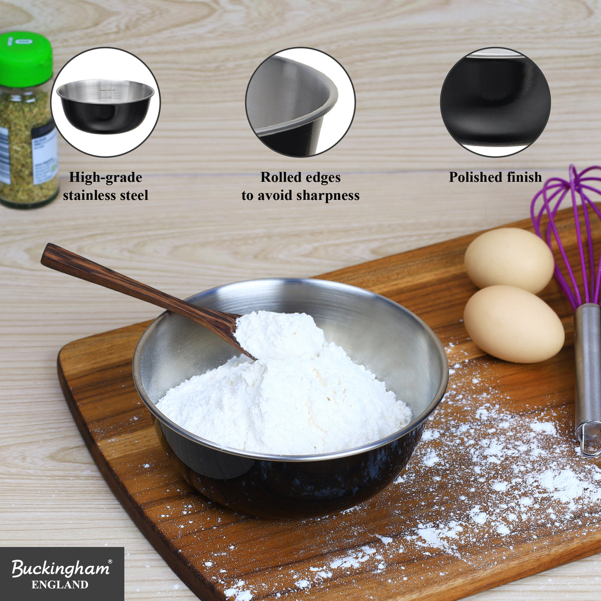 Buckingham Deep Stainless Steel Mixing Bowls
