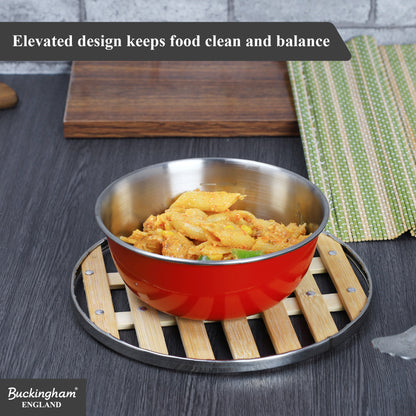 Buckingham Stainless Steel Deep Mixing Bowl / Baking Bowl Red