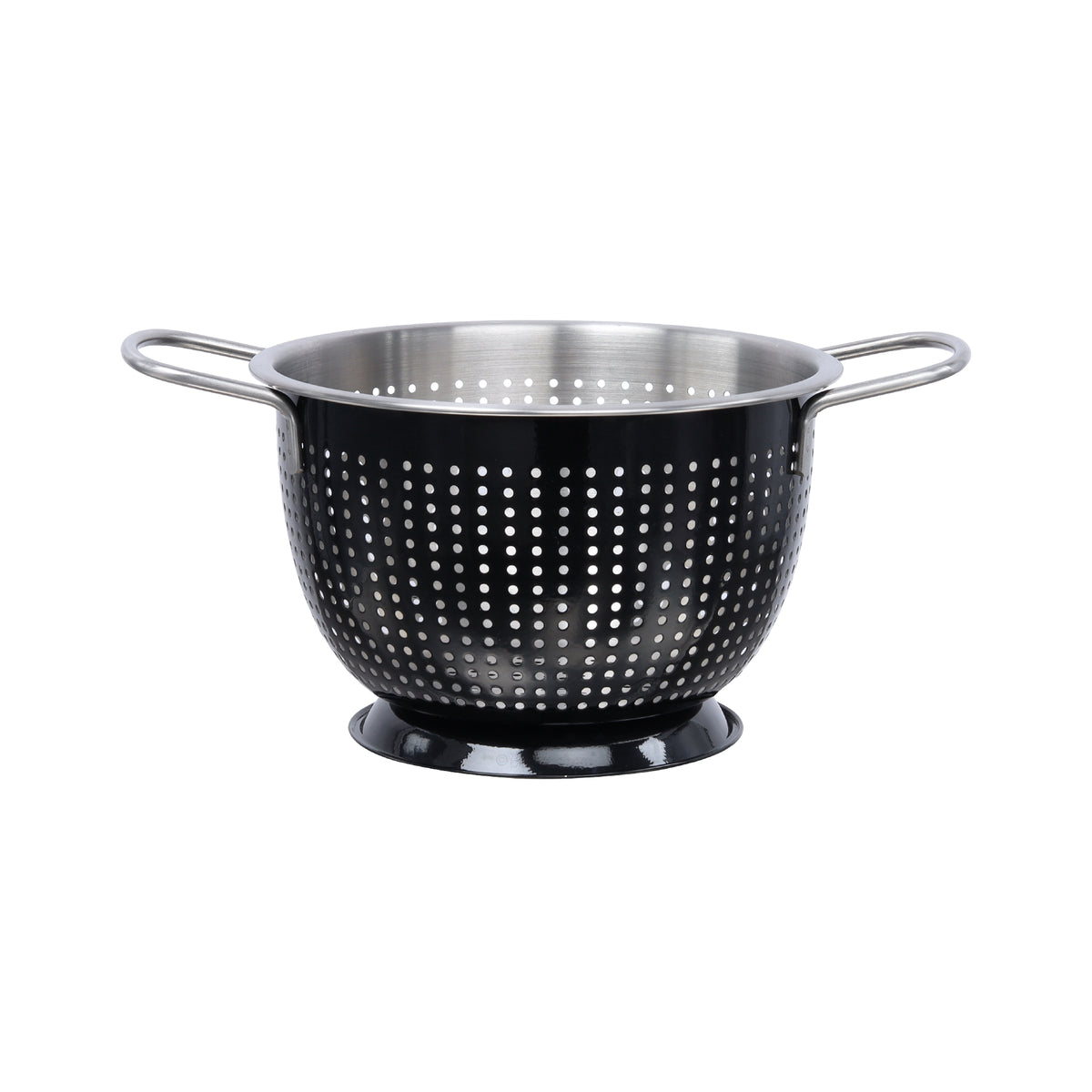 Buckingham Stainless Steel Tropical Deep Colander Black