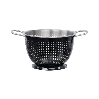 Buckingham Stainless Steel Tropical Deep Colander Black