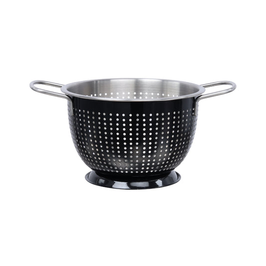 Buckingham Stainless Steel Tropical Deep Colander Black