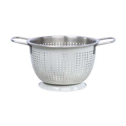 Buckingham Stainless Steel Tropical Deep Colander Ivory Grey