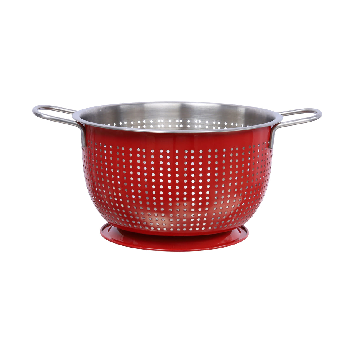 Buckingham Stainless Steel Tropical Deep Colander Red