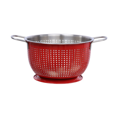 Buckingham Stainless Steel Tropical Deep Colander Red
